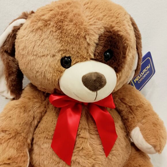 Teddy Bear 15" Kellytoy Plush BROWN Soft Floppy Ears Collect VIntage New w Tags - Picture 5 of 16